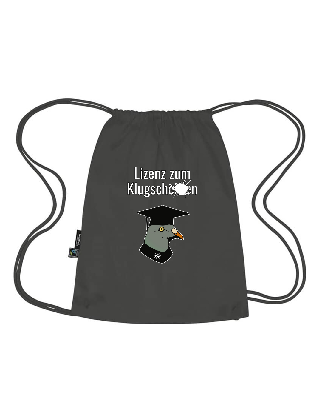 Kordelzugbeutel "Lizenz zum Klugscheißen"